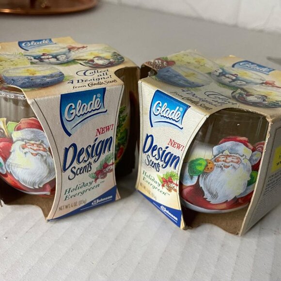 Glade Candle Scents 3 - Holiday Evergreen Christmas Scenes 4oz Each Retired NEW - Picture 3 of 6